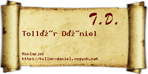Tollár Dániel névjegykártya
