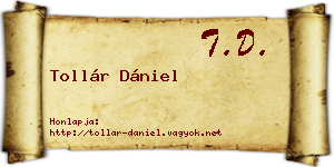 Tollár Dániel névjegykártya